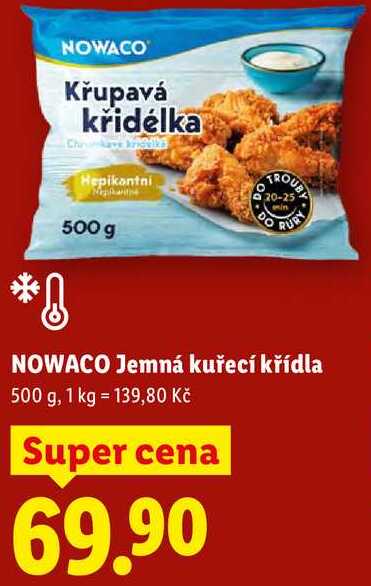 NOWACO Jemná kuřecí křídla, 500 g