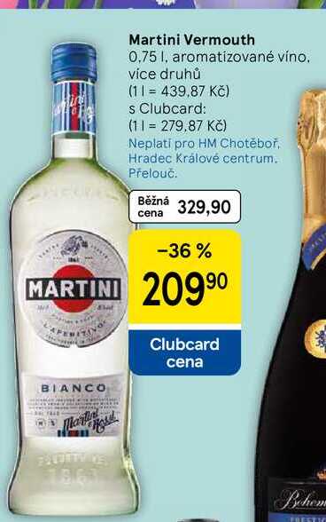 Martini Vermouth, 0,75 I, aromatizované víno 