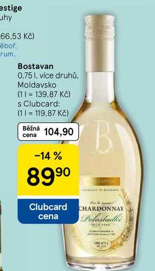 Bostavan, 0.75 l, více druhů, Moldavsko  