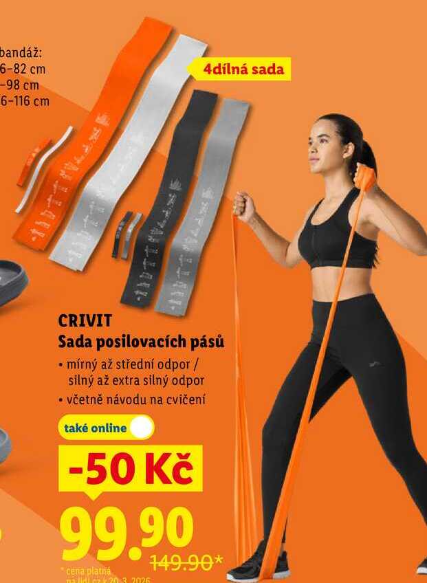 CRIVIT Sada posilovacích pásů 