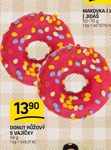 DONUT RŮŽOVÝ S VAJÍČKY 56 g 