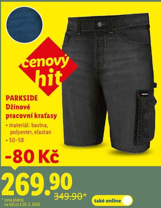 PARKSIDE Džínové pracovní kraťasy