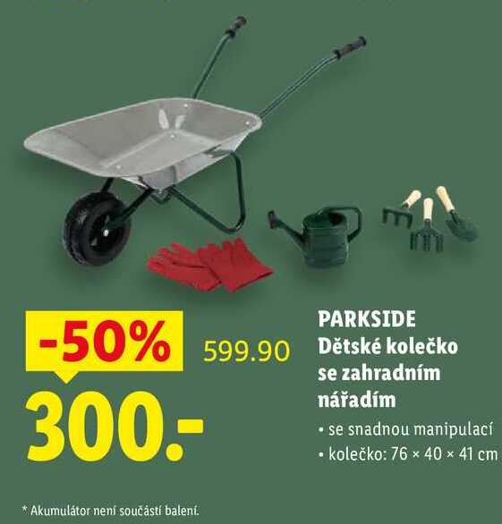 PARKSIDE Dětské kolečko se zahradním nářadím