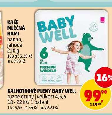 KALHOTKOVÉ PLENY BABY WELL, 18-22 ks