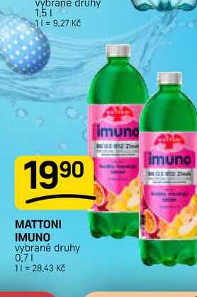 MATTONI IMUNO vybrané druhy 0,7l