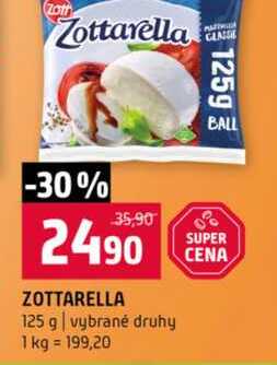 ZOTTARELLA 125 g vybrané druhy