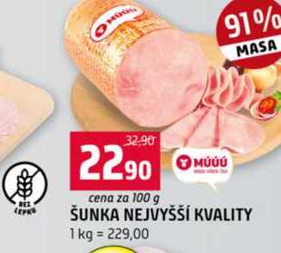 ŠUNKA NEJVYŠŠÍ KVALITY 1 kg 