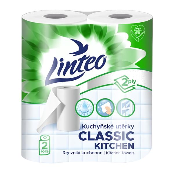 Linteo Classic kuchyňské utěrky 2vrstvé, 2 role