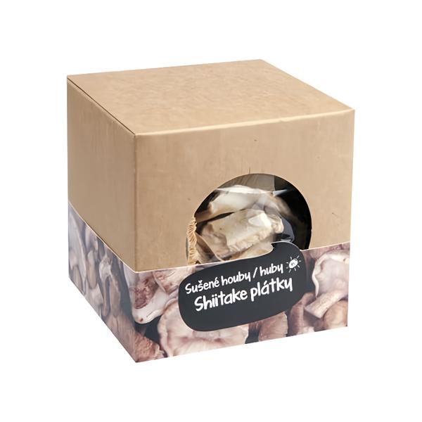 České houby Shiitake sušené plátky, krabička