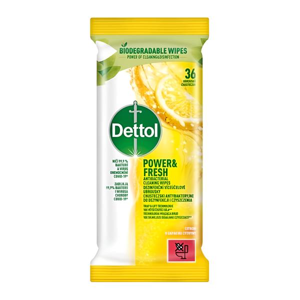 Dettol Antibakteriální ubrousky na povrchy Citron