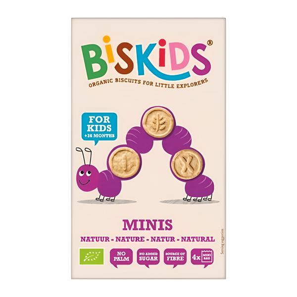 Belkorn BISkids BIO dětské celozrnné mini sušenky Natural bez přidaného cukru