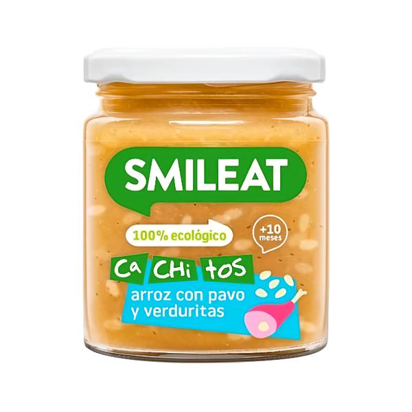 Smileat BIO Příkrm s kousky krůty se zeleninou a rýží s extra panenským olivovým olejem