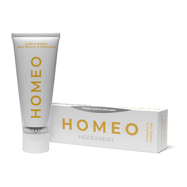 Herbadent HOMEO Bylinná zubní pasta bez fluoridu a mentolu