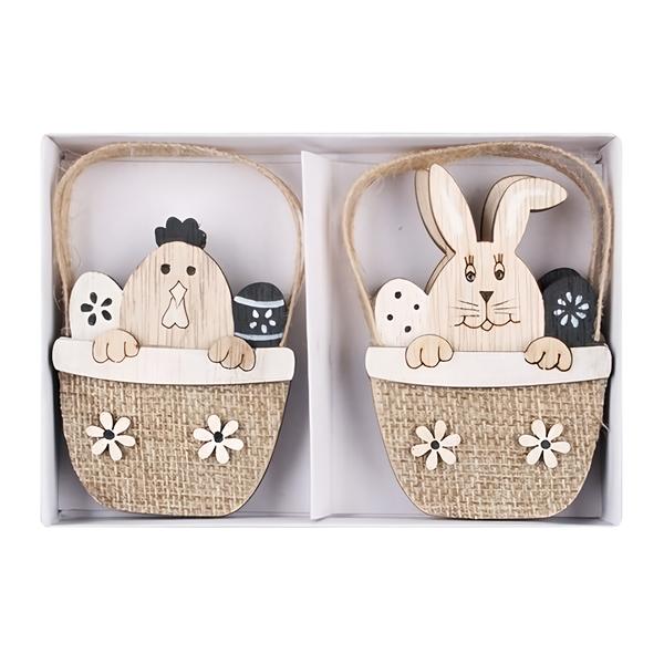 Anděl Přerov Dřevěný košík, 8,5 cm