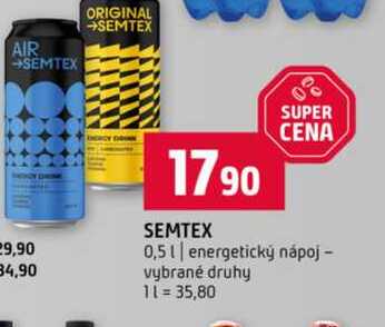 SEMTEX 0,5l energetický nápoj vybrané druhy 