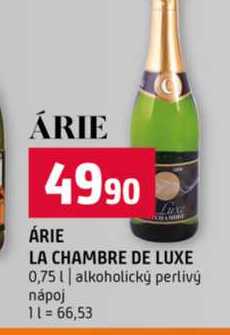 ÁRIE LA CHAMBRE DE LUXE 0,75l alkoholický perlivý парој