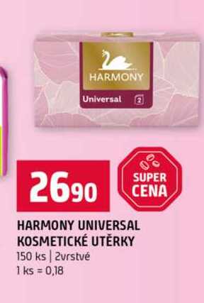 HARMONY UNIVERSAL KOSMETICKÉ UTĚRKY 150 ks 2vrstvé
