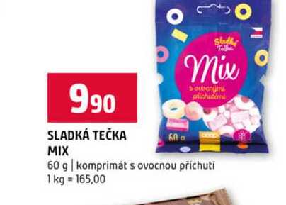 SLADKÁ TEČKA MIX 60 g komprimát s ovocnou příchuti