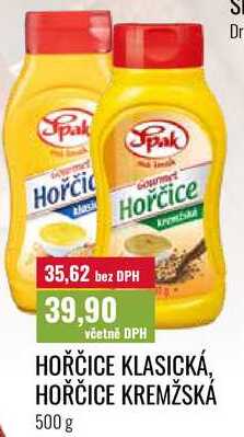 HOŘČICE KLASICKÁ, HOŘČICE KREMŽSKÁ 500 g 