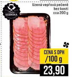 Uzená vepřová pečeně bez kosti cca 200 g 100g