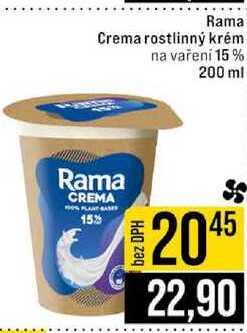Rama Crema rostlinný krém na vaření 15% 200 ml