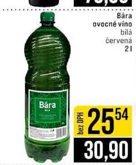 Bára ovocné víno bilȧ červená 2l