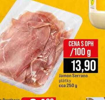 Jamon Serrano plátky cca 250 g 100g