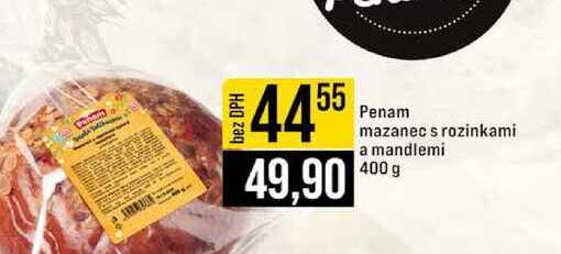 Penam mazanec s rozinkami a mandlemi 400 g 