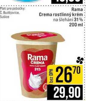 Rama Crema rostlinný krém na šleháni 31% 200 ml 