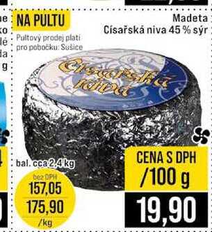 Madeta Císařská niva 45% sýr 100g