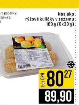 Nasiako rýžové kuličky v sezamu 180 g (6x30 g)