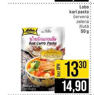 Lobo kari pasta červená zelená žlutá 50 g