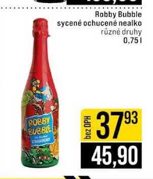 Rabby Bubble sycené ochucené nealko různé druhy 0,75l