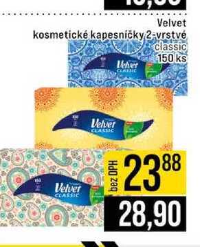 Velvet kosmetické kapesníčky 2-vrstvé Velver 
