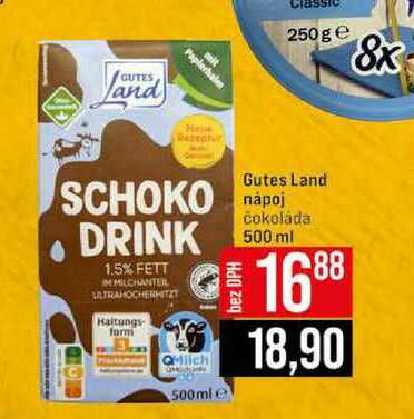 Gutes Land nápoj čokoláda 500 ml 