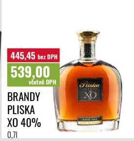 BRANDY PLISKA XO 40% 0,7l