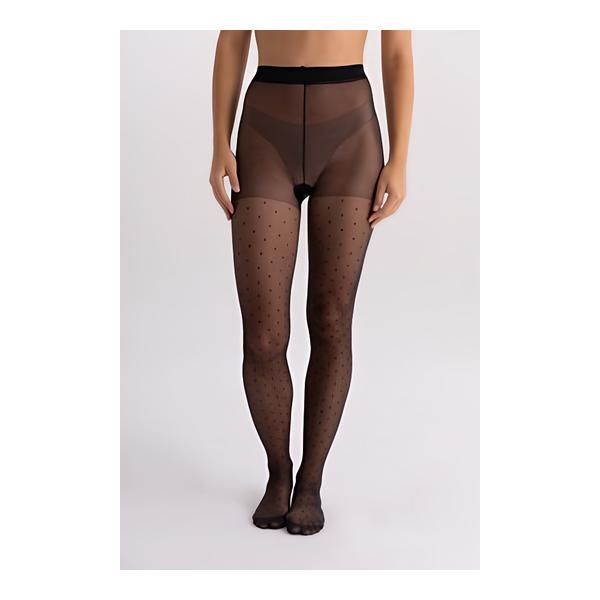 Nadotec Vzorované s tečkou | TEČKA | vel. 4L | 20 DEN | černá