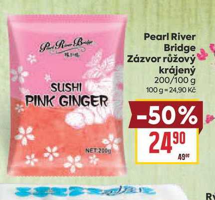 Pearl River Bridge Zázvor růžový krájený 200/100 g 