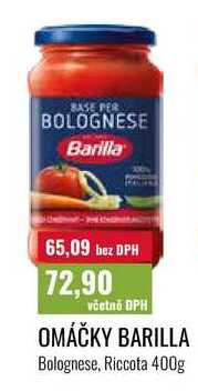 OMÁČKY BARILLA Bolognese, Riccota 400g