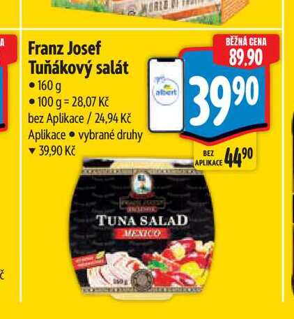 Franz Josef Tuňákový salát 160 g