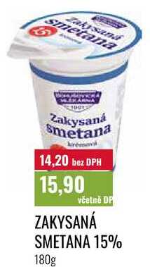 ZAKYSANÁ SMETANA 15% 180g 