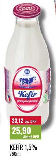 KEFÍR 1,5% 750ml  v akci