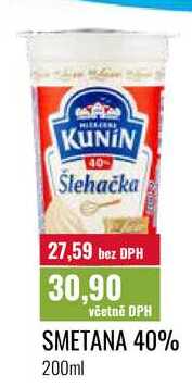 SMETANA 40% 200ml 