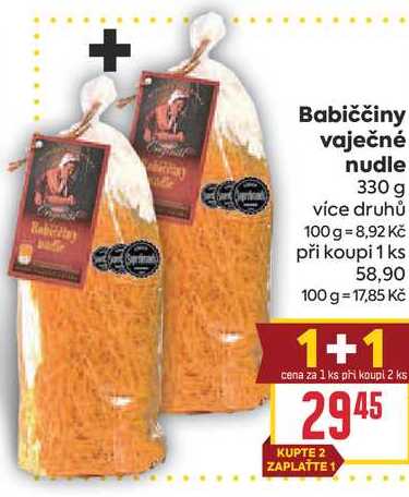 Babiččiny vaječné nudle 330 g