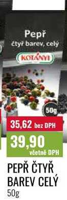 PEPŘ ČTYŘ BAREV CELÝ 50g