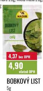 BOBKOVÝ LIST 5g 