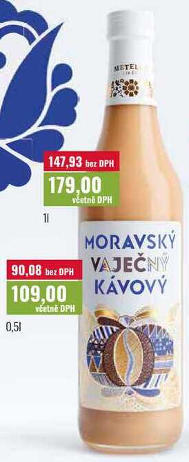 MORAVSKÝ VAJEČNÝ KÁVOVÝ 0,5l, 1l