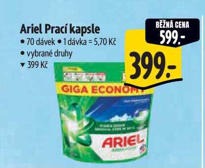 Ariel Prací kapsle  70 dávek 