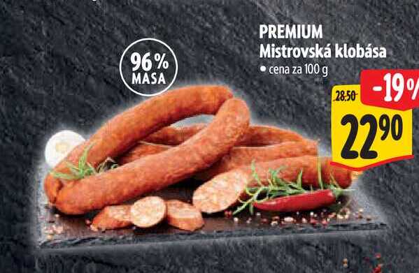 PREMIUM Mistrovská klobása 100 g