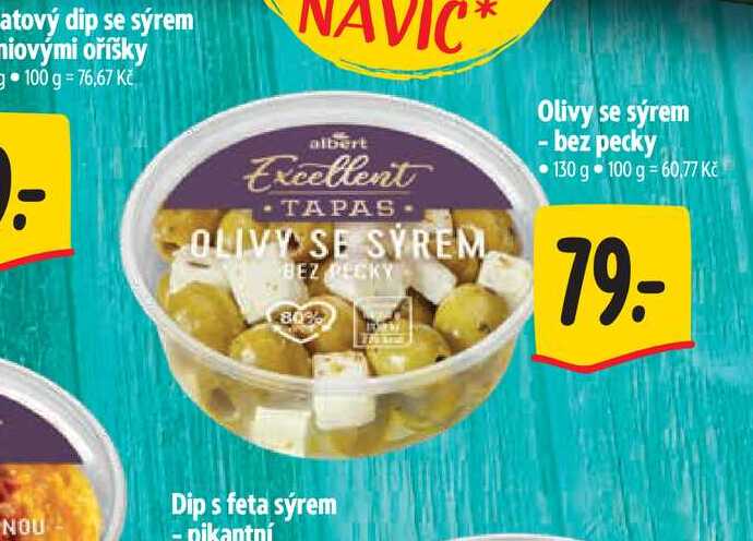   Olivy se sýrem - bez pecky 130 g 
